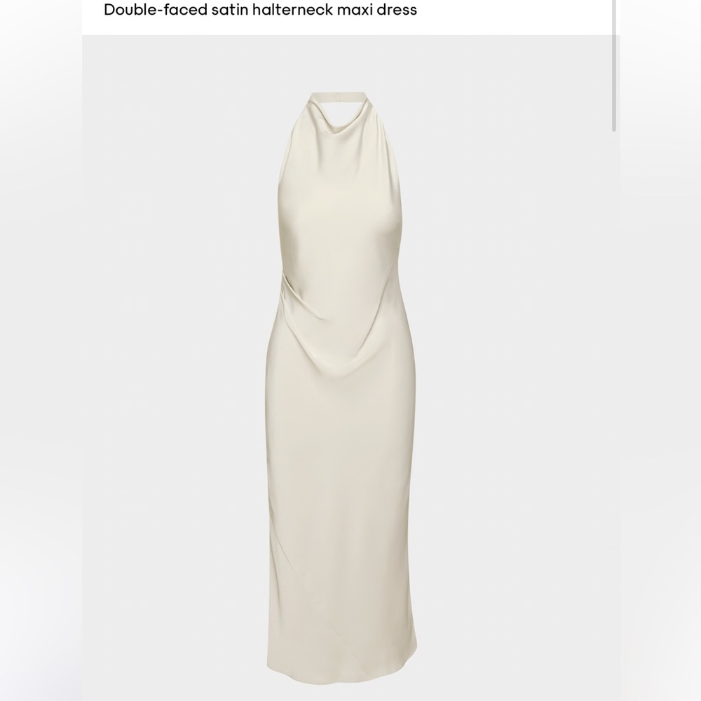 Aritzia Audience Satin Halter Dress